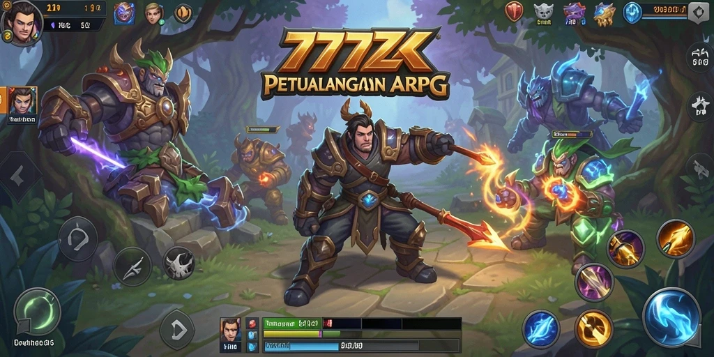 Tangkapan layar menunjukkan aksi seru dalam permainan ARPG 777ZX.