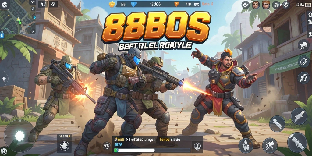 Screenshot gameplay 88BOS menampilkan aksi seru Battle Royale.