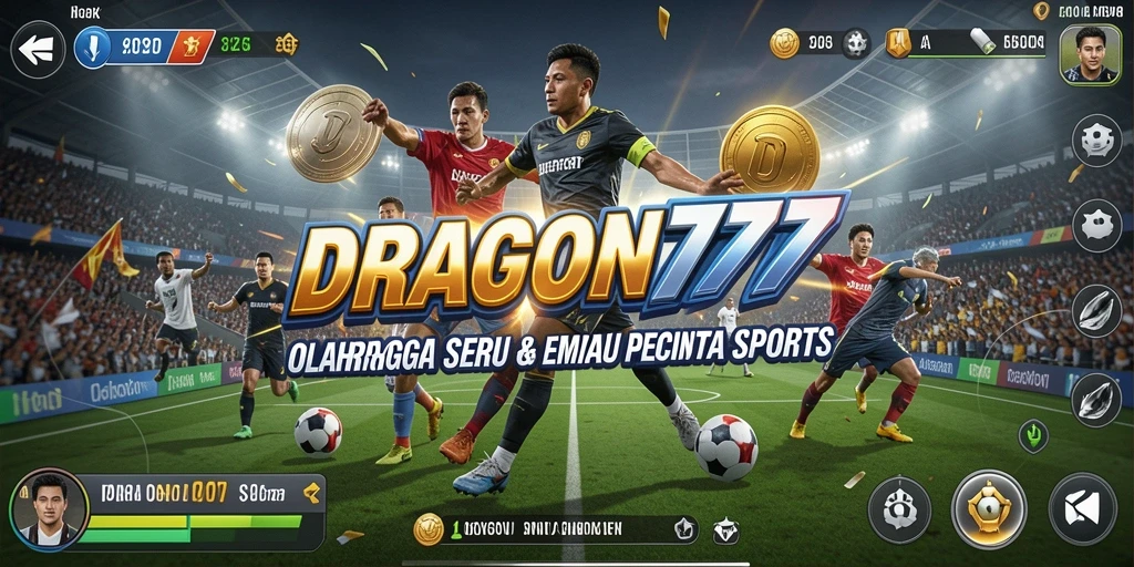 Screenshot utama DRAGON777 menampilkan aksi mendebarkan dalam olahraga.