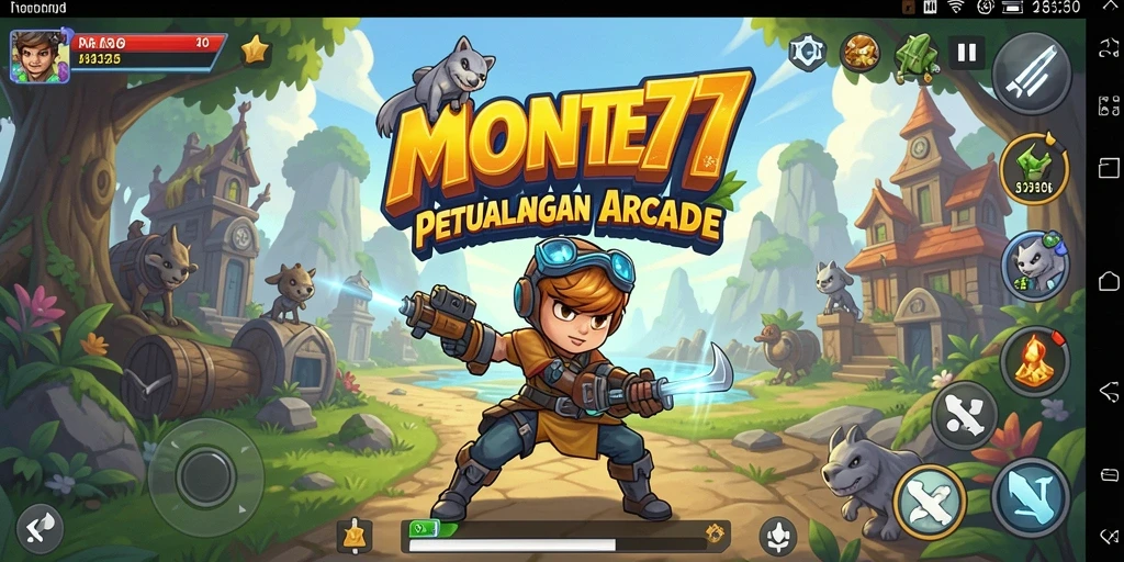 Tampilan gameplay MONTE77 yang penuh aksi dan tantangan seru.