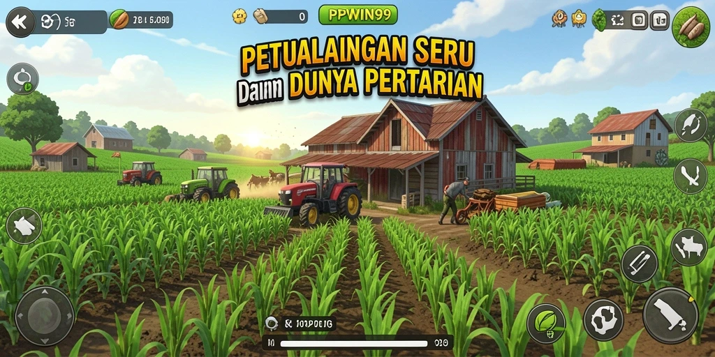Menampilkan gameplay seru dalam dunia pertanian yang mengasyikkan.