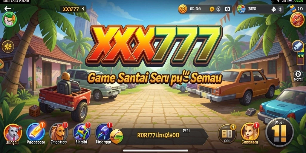 Tampilan menarik dari gameplay <strong>XXX777</strong> yang ceria dan adiktif.