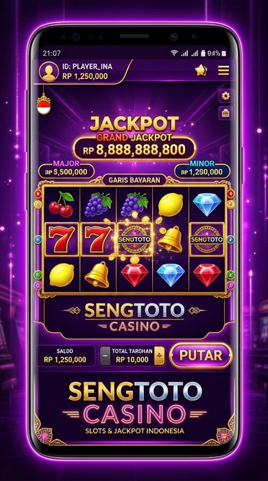 Tampilan aplikasi sengtoto yang sederhana dan efektif.